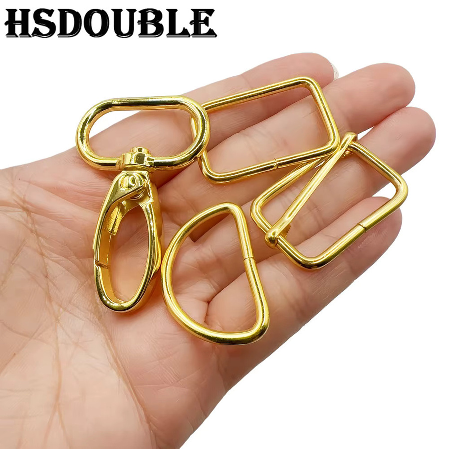 HSDOUBLE 20er Set Metall Gürtelschnallen und Hardware-Sortiment in Silber mit D-Ringen, Rechteckringen und Schiebe-Einstellung für DIY-Näharbeiten - Bild 2