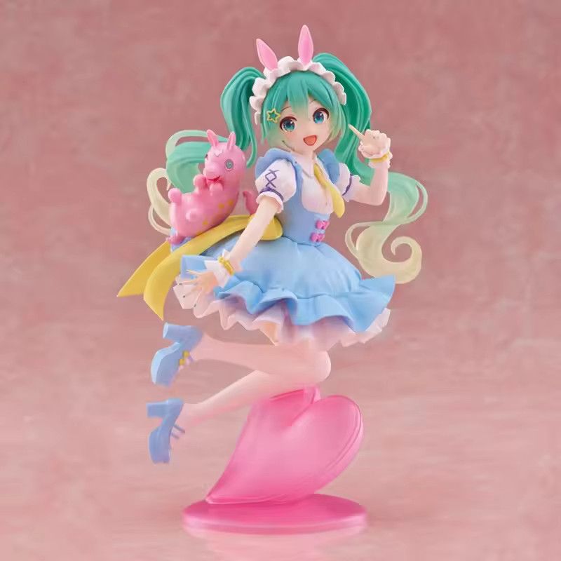 Bandai Hatsune Miku Anime Figur Kawaii Märchen Miku PVC Sammelmodell Mädchen mit Lollipop - Bild 2