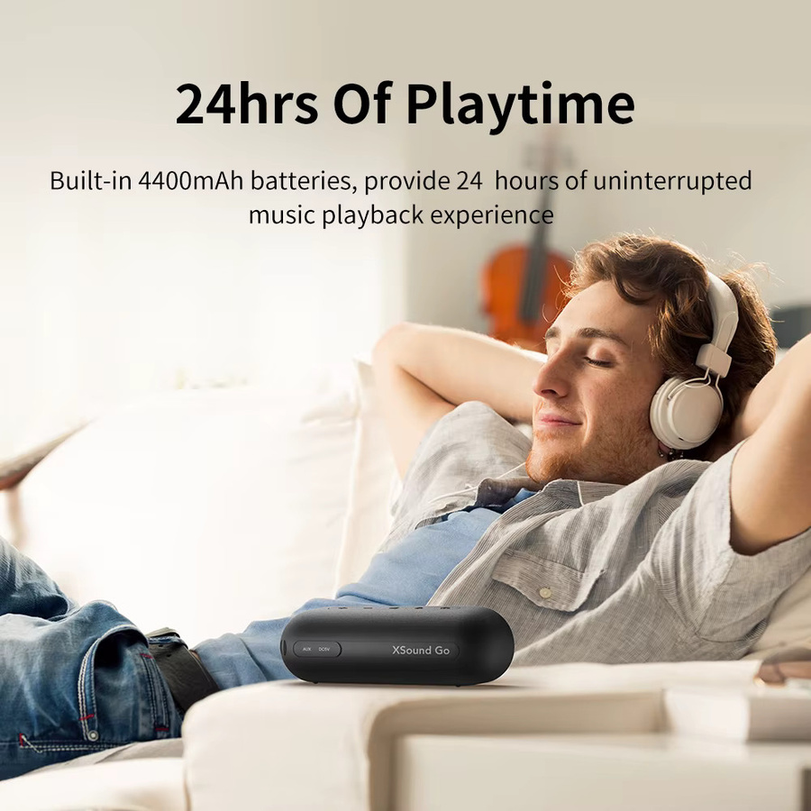Tribit XSound Go Bluetooth-Lautsprecher in Schwarz mit 16W Klang, tiefem Bass und 24 Stunden Akkulaufzeit, IPX7 wasserdicht und Bluetooth 5.3 - Bild 5
