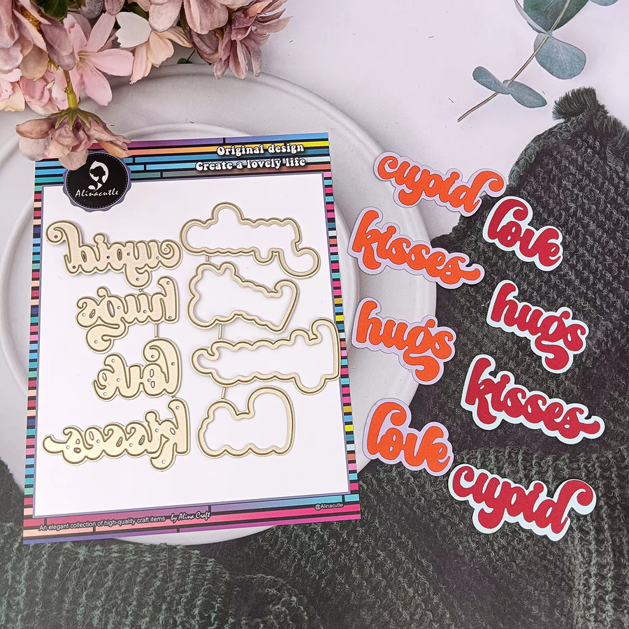 Alinacutle Emotion Words Metall-Stanzform für Scrapbooking und DIY-Grußkarten - Bild 3
