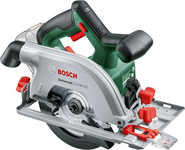 Bosch UniversalCirc 18V-53 Akku-Handkreissäge in Grün/Schwarz mit einer maximalen Schnitttiefe von 53 mm (ohne Akku) - Bild 1
