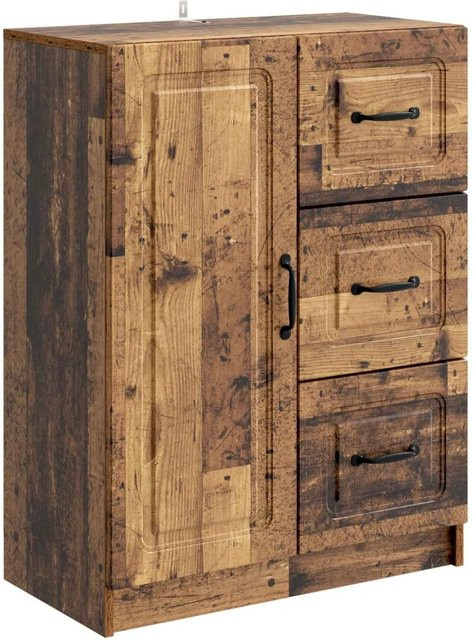 vidaXL Sideboard Altholz in Braun aus Holzwerkstoff für Wohnzimmer und Essbereiche, B/T/H: 66 x 34,5 x 87 cm - Bild 1