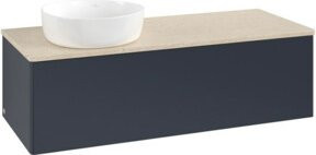 V&B Waschtischunterschrank Antao mit Beleuchtung, Blau lackiert, B/T/H: 120 x 50 x 50 cm - Bild 1
