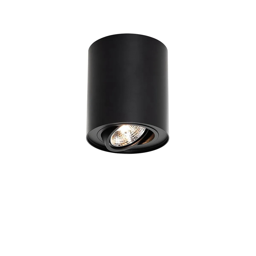 QAZQA Moderner Deckenstrahler Rondoo Up Schwarz aus Aluminium, rund, dimmbar, GU10 - Bild 2