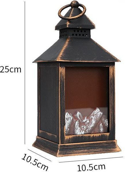 Yiran Furniture Dekorative Kamin-Lichter für Weihnachten und Halloween in Bronze und Braun als Tischdekoration - Bild 1