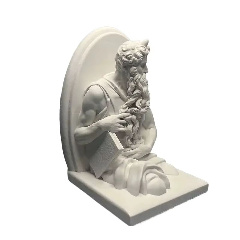 Moses Figur Skulptur aus Gips in Weiß als dekoratives Kunstwerk für dein Home Living - Bild 6