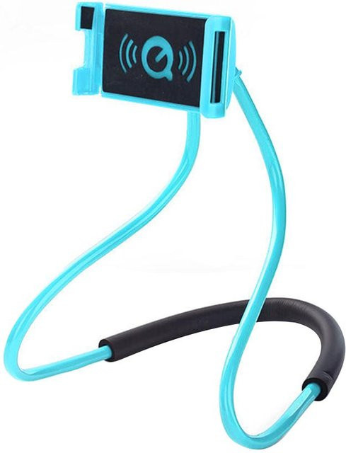 Elenxs Gogo Flexibler Nacken-Handyhalter Ständer für Schreibtisch, Bett, Sofa und Auto in Blau/Türkis - Bild 1