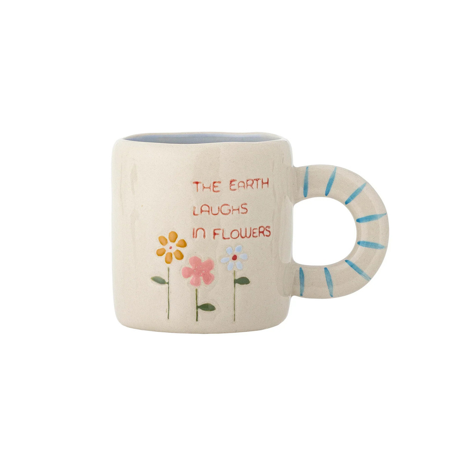 Bloomingville Mini Becher Cloudy aus Steingut in Beige, 225 ml - Bild 1