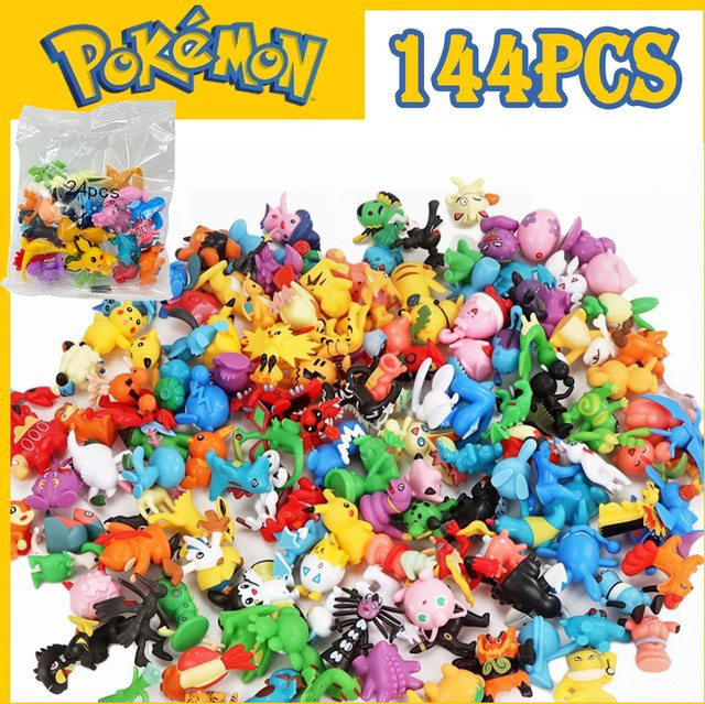 TAKARA TOMY Pokémon Mini Pikachu Figuren, 144-teiliges Set - Bild 1
