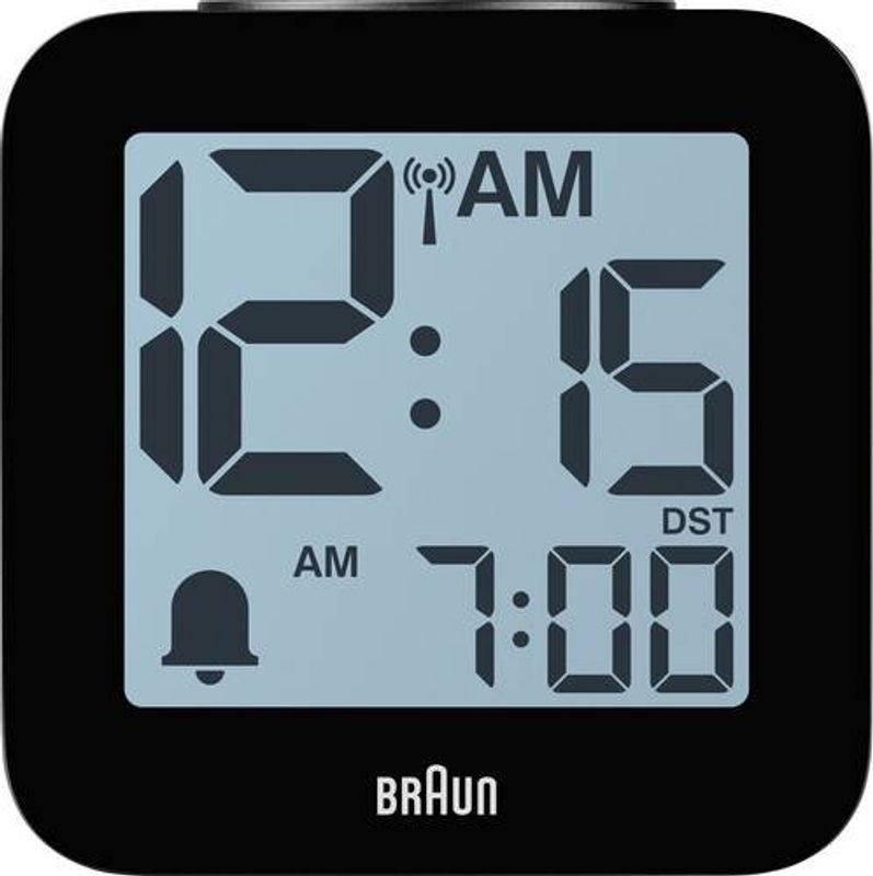 Braun Digitaler Wecker Schwarz mit großem Display, Beleuchtung und Schlummerfunktion - Bild 1