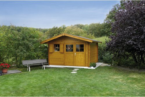Weka Gartenhaus 109 Gr.1 aus Holz in Beige mit B/H/T: 420 x 262 x 250 cm - Bild 1