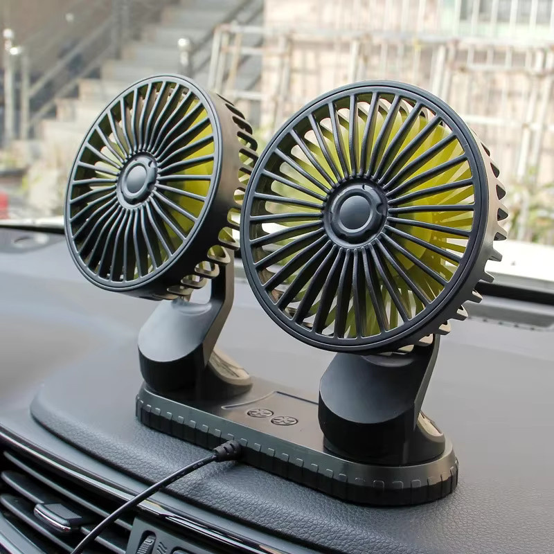 EAFC Mini Auto Lüfter Schwarz mit 360 Grad Rotation und USB-Anschluss für Auto und Zuhause - Bild 2