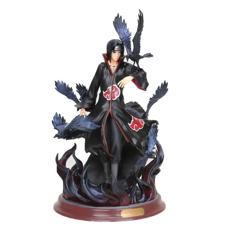 Anime-Figur Naruto Shippuden Uchiha Itachi mit Krähe von Oran Sky in Schwarz als Sammlermodell aus Kunststoff und Kunstharz - Bild 4