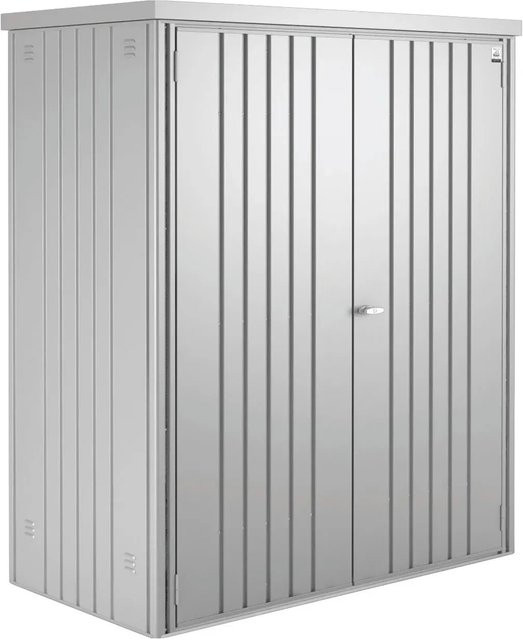 Biohort Geräteschrank aus Metall mit Doppeltür und integrierter Durchlüftung, Silber Metallic, B/T/H: 155 x 83 x 182,5 cm - Bild 1