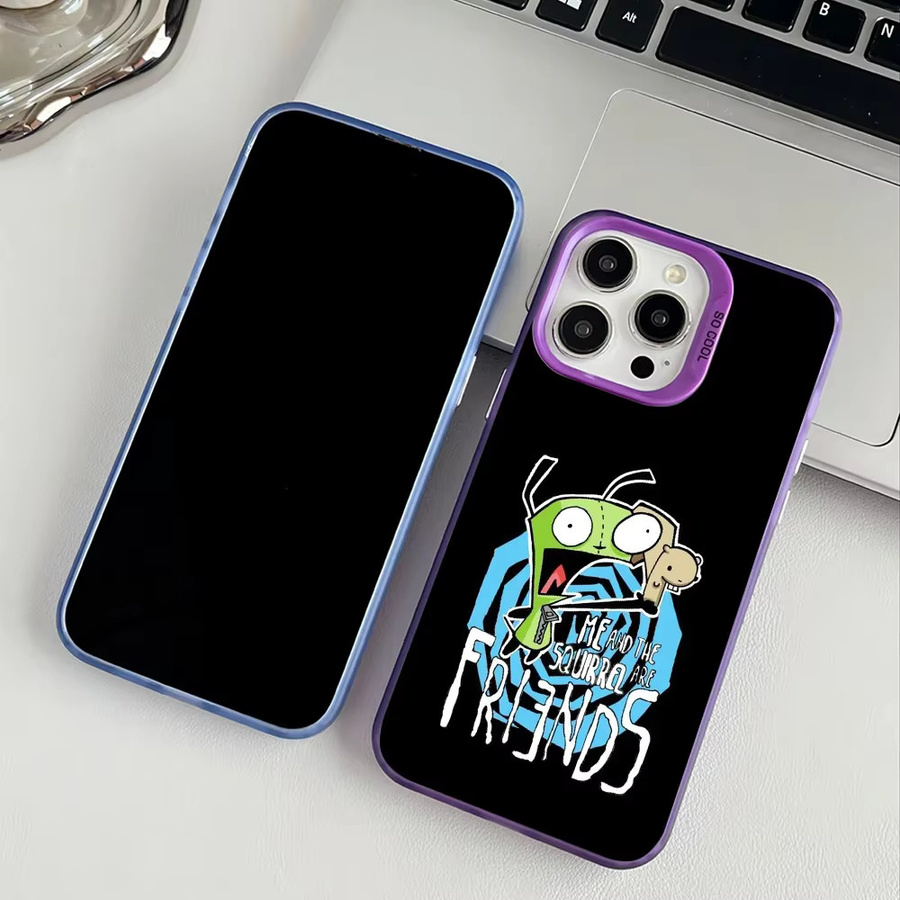 Invader Zim Anime Handyhülle für Apple iPhone 11 12 13 14 15 16 Pro Max Plus mit Protect Plating Design in Multicolour - Bild 2