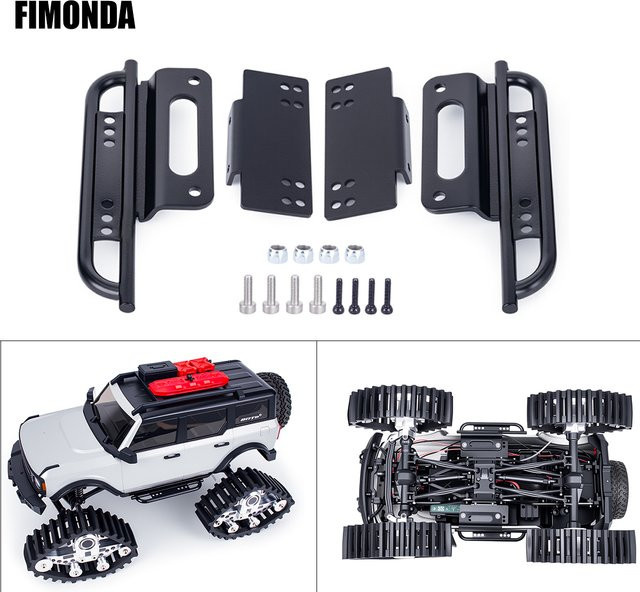 Fimonda RC Crawler Seitenpedal, 1 Paar Metallschieber, 1:24, Schwarz - Bild 1