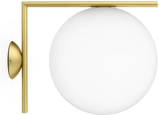 Flos IC Outdoor Wandleuchte in Gold aus Stahl mit Opalglas und LED-E14 Leuchtmittel - Bild 1