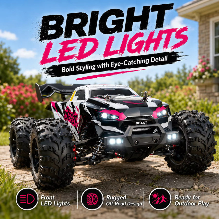 ZNLYRION RC Off-Road Monster Truck, ferngesteuert, mit LED-Scheinwerfern, ab 14 Jahren - Bild 6