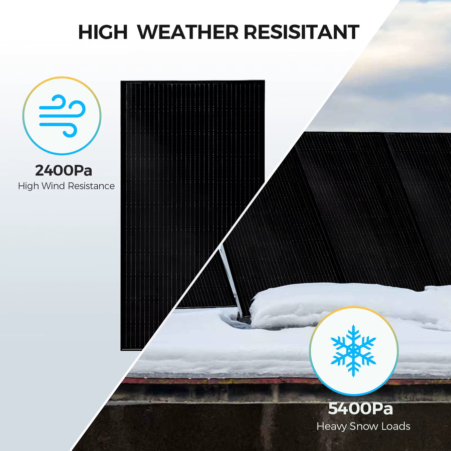 XINPUGUANG Solarmodul mit Aluminiumrahmen für Zuhause, Balkon, Wohnmobil und Yacht in Schwarz, Weiß oder Silber - Bild 5