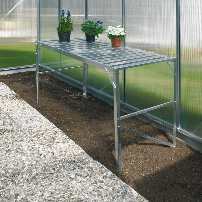 Vitavia Pflanztisch aus Aluminium in Grau, 1 Ebene, B/T/H: 121,04 x 53,76 x 76,0 cm - Bild 2