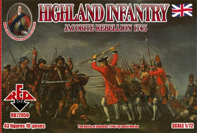 Red Box Highland Infantry 1745 Jacobite Rebell, 1:72 - Bild 1