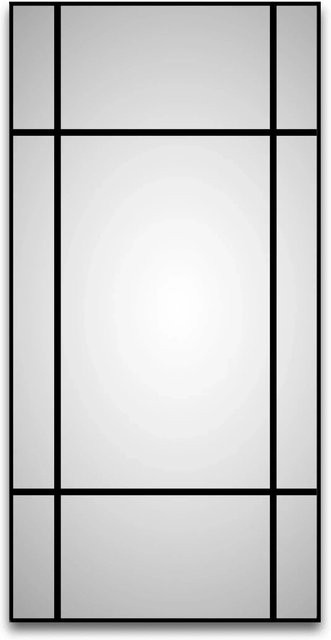 TALOS Wandspiegel Loftstyle rechteckig Schwarz Aluminium B/H: 60 x 120 cm - Bild 1