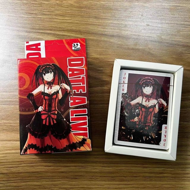 Binchi Outdoor Product Date A Live Pokerkarten, 54-teiliges Set, Rot, ab 14 Jahren - Bild 1