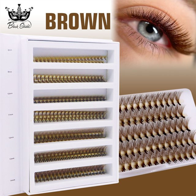 Black Shield Premade Lash Fans, Dunkelbraun, 0,05 mm - Bild 1