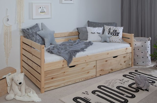 TiCAA Sofabett Naomi mit 2 Schubkästen, B/T/H: 90 x 200 cm - Bild 1