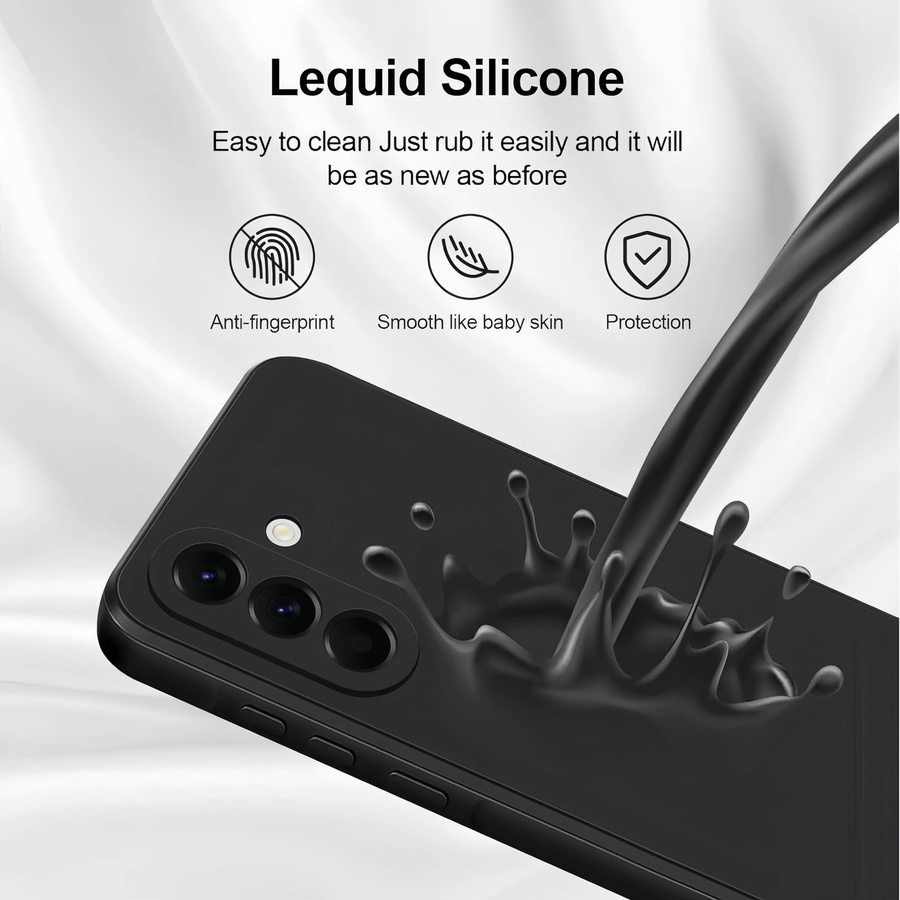 Samsung Galaxy A17 A07 A56 A36 A26 A16 A55 A35 A15 Schutzhülle aus Silikon in Schwarz - Bild 4