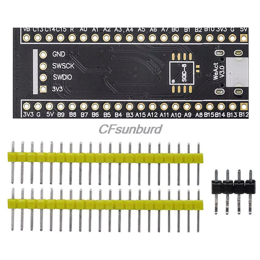 STM32F401 Entwicklungsboard V3.0 Lernboard in Schwarz mit 84 MHz, 96 KB RAM und 512 KB Flash - Bild 2