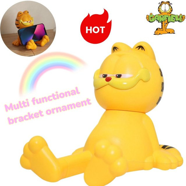 Multifunktionaler Garfield Handyhalter in Orange als dekorative Tischdekoration aus Kunststoff - Bild 1