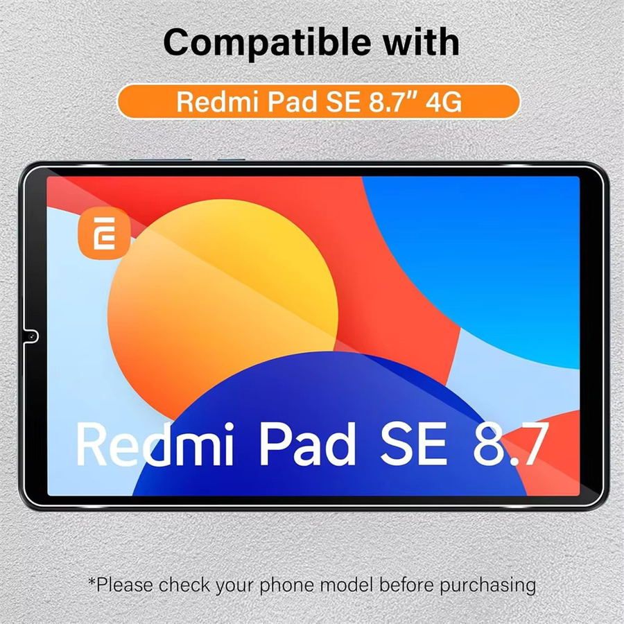 Xiaomi Displayschutzfolie aus 9H gehärtetem Glas für Redmi Pad SE 4G 8,7 Zoll 2024, transparent, kratzfest und anti-fingerabdruck - Bild 5