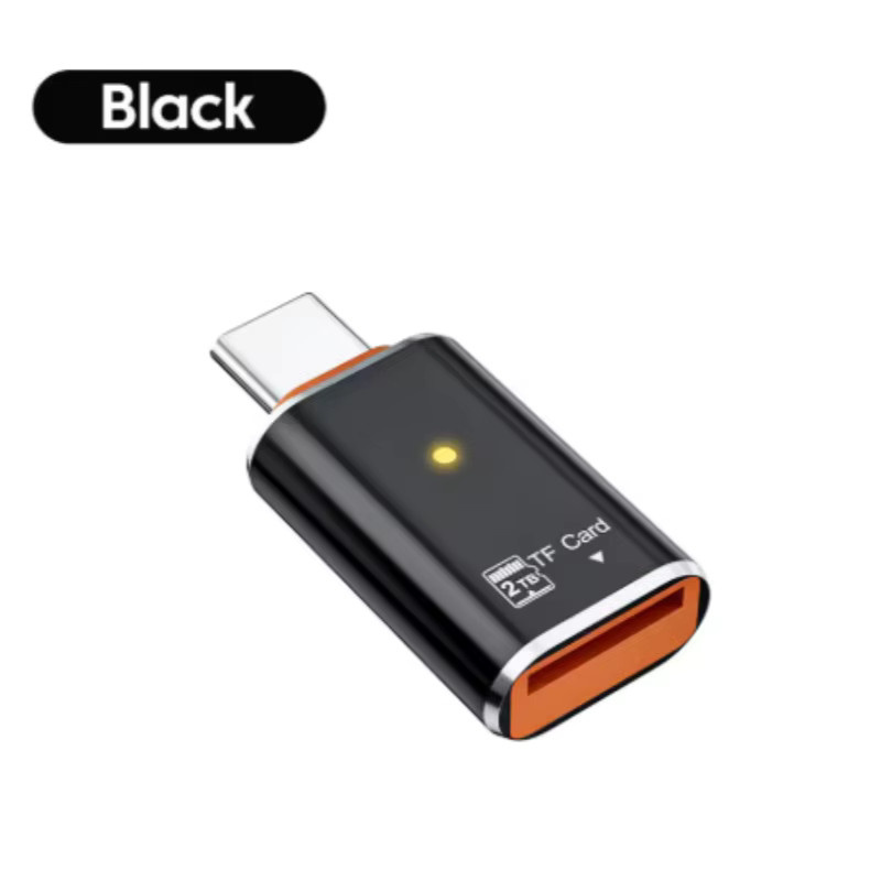USB-C Mini-Kartenleser Adapter für Micro SD und TF Speicherkarten in Schwarz - Bild 6