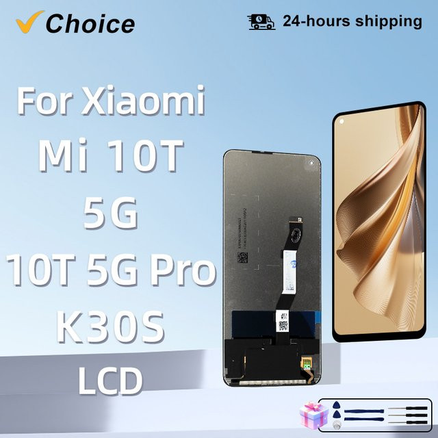 Xiaomi LCD Ersatzdisplay in Schwarz für Mi 10T 5G, 10T Pro 5G und Redmi K30s, 6.67 Zoll - Bild 1