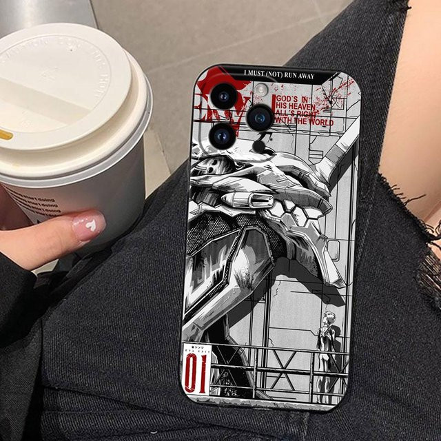 Neon Genesis Evangelion 01 02 TPU Schutzhülle für Apple iPhone 17 Air 16 15 14 13 12 11 Pro Max XR Plus in Multicolor - Bild 1