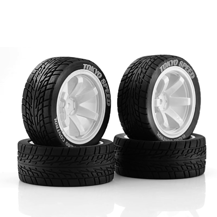 RS RC Rally Racing Wheels Reifen, Gummireifen, 12mm Sechskant - Bild 4