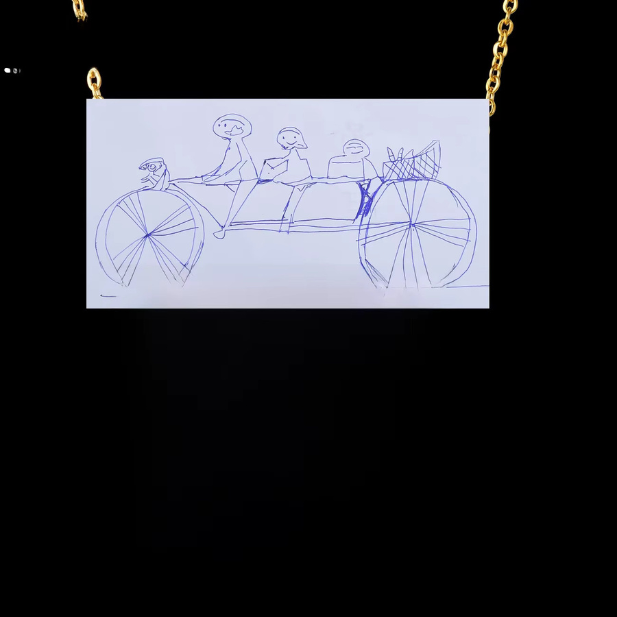 Atoztide Halskette, Edelstahl, Gold, Unisex - Bild 2