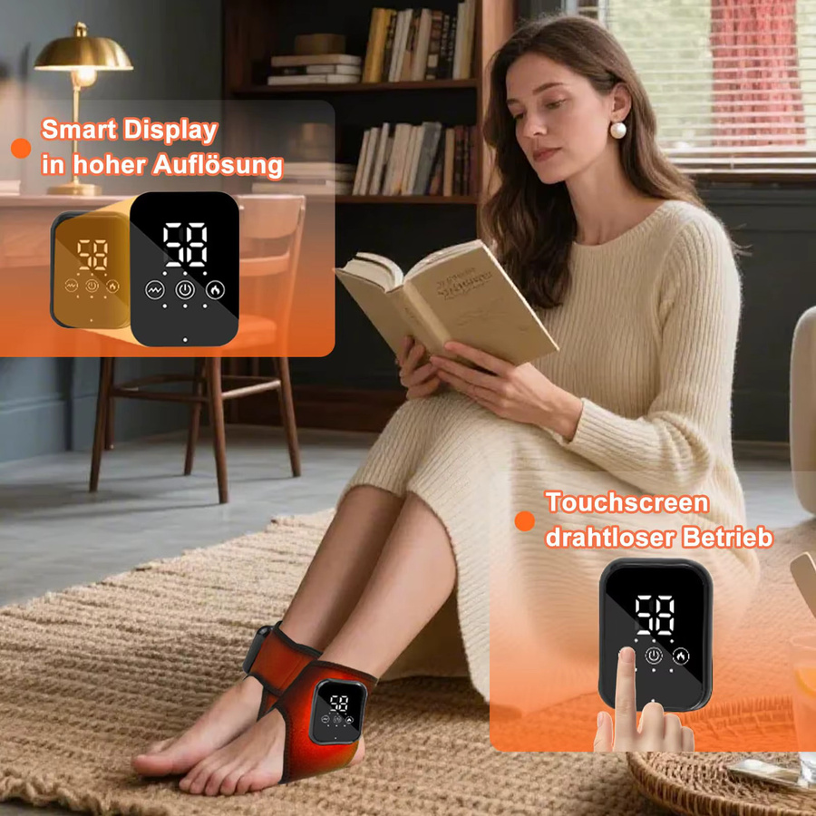 Jitesy Fußvibrationsgerät mit Wärmekompresse, 2 Stück, Unisex - Bild 3