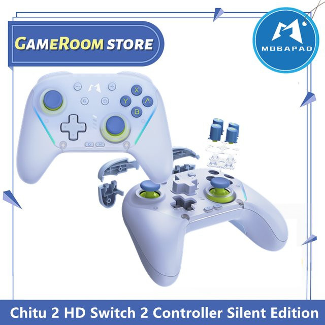 Mobapad Mute Controller Silent Edition Gamepad für Nintendo Switch, Windows PC und Android in Blau mit NFC und USB-Anschluss - Bild 1