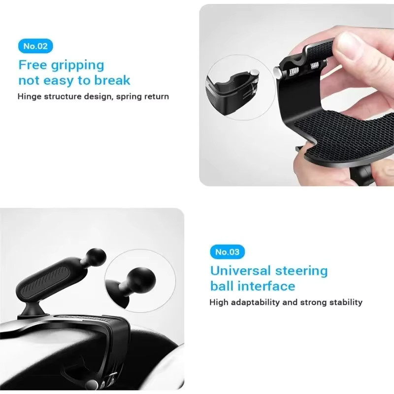 Universelle Autotelefon Halterung für das Dashboard in Schwarz zur GPS Navigation für iPhone, Xiaomi, Redmi, Samsung und Huawei - Bild 5