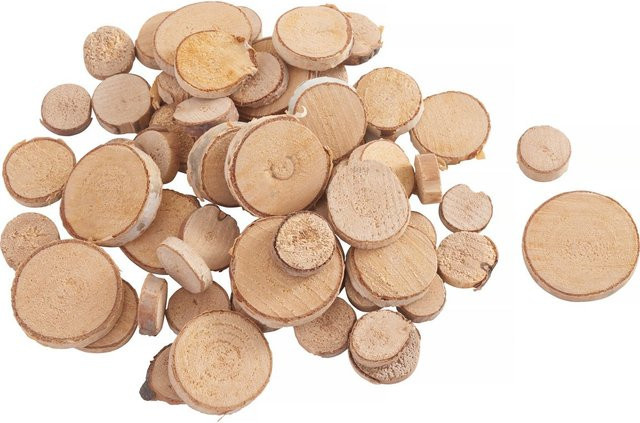 VBS Mini-Rindenscheiben Rund aus Rindenholz in Beige im Landhaus-Stil - Bild 1