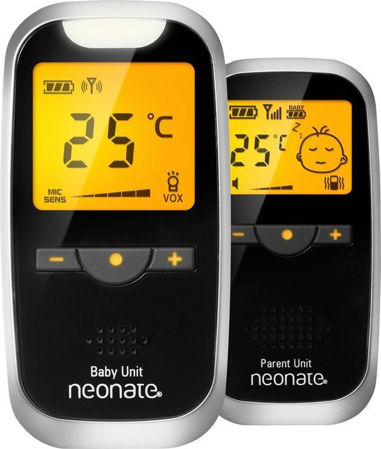 Neonate Babyphone BC-5800D strahlungsarm in Schwarz mit Temperaturanzeige und wiederaufladbarem Akku - Bild 1