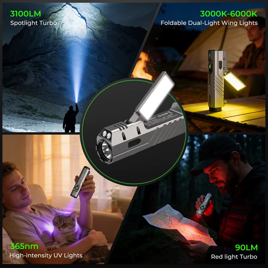Wurkkos HD05 LED Taschenlampe mit 3000 Lumen und wiederaufladbarem Akku - Bild 3