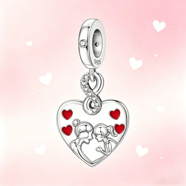 MISEFF Charm Anhänger 925 Silber, Zirkonia, Verspielt - Bild 1