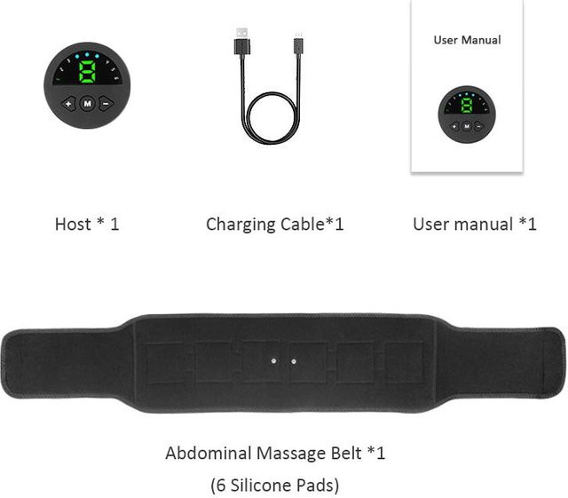 Binchi Health Technology EMS Bauchmuskelstimulator, black, Unisex - Bild 1