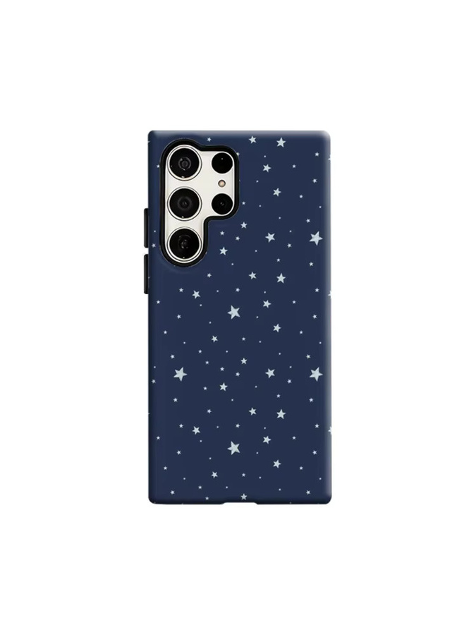 Stoßfeste doppellagige Handyhülle mit Marineblauem Lichtstern-Dekor für Samsung Galaxy S25 Ultra, S24 und S23 Ultra Plus - Bild 3