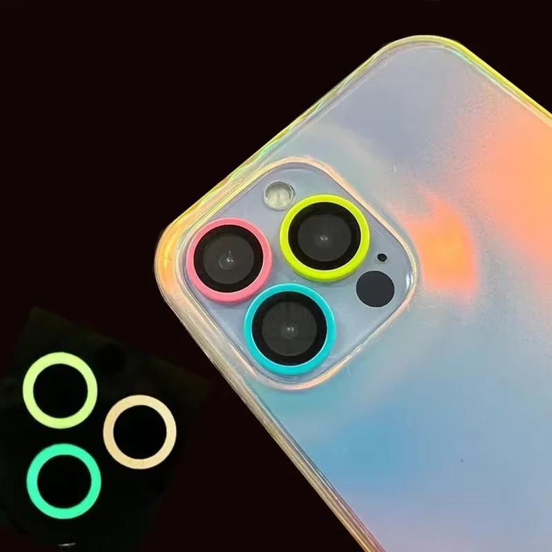 Keramik-Kameraschutzfolie für iPhone 12 in Pink und Multicolour aus gehärtetem Glas mit Linsenringen - Bild 3