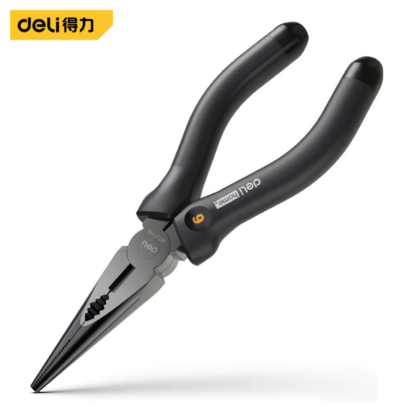 Deli Multifunktions-Langzange in Grau zum Schneiden, Klemmen und Abisolieren für Elektriker und Reparaturen, 6 Zoll - Bild 5