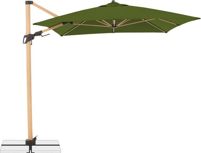 Doppler Ampelschirm Alu Wood AX Ultra in Kiwi mit Standkreuz, B/T/H: 300 x 220 cm - Bild 1